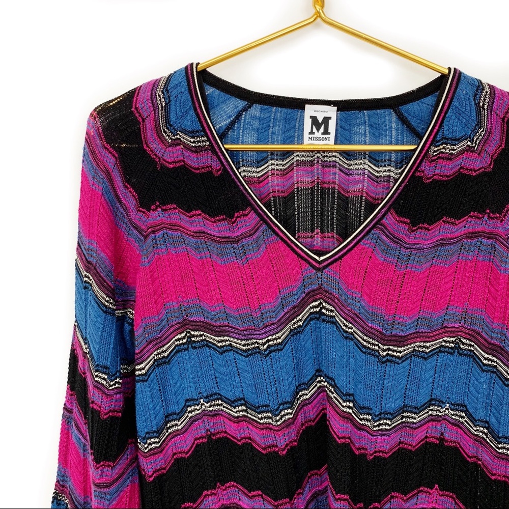 M missoni knit zig zag dress